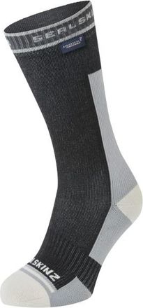 Sealskinz Holverstone Mid Length Laufsocken - Unisex | grau/schwarz