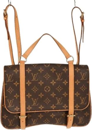 Louis Vuitton Pre-owned Backpacks, female, Brown, Size: ONE SIZE Pre-owned Vintage Canvas Backpack