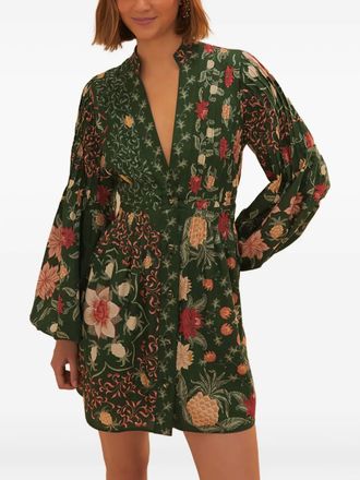 Farm Rio Midi-jurk met bloemenprint - Groen