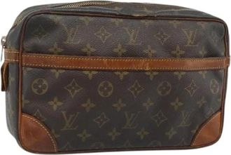 Louis Vuitton Pre-owned Clutch Bag - Dames - Vintage Clutch - Bruin - ONE Size - Leer - Vintage
