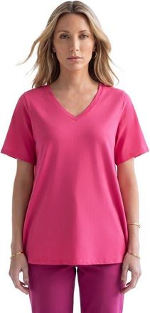 Roaman's Plus Size Ultimate Short Sleeve Swing Tee in Raspberry at Nordstrom, Size 24