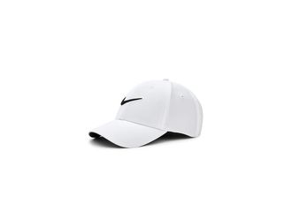 Nike Dri-FIT Club Structured Swoosh Cap Baseball Caps White/Black : LG/XL, Polyester/Spandex
