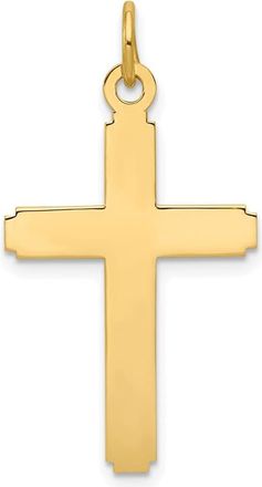 Diamond2Deal 14k Yellow Gold Polished Cross Pendant