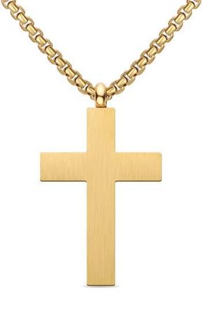 Edforce Mens Cross Pendant Necklace in Gold at Nordstrom Rack