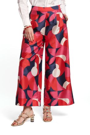 Frances Valentine Kaleidoscope Palazzo Pant In Pink Purple Multi