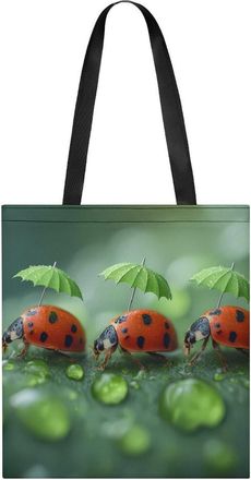 Generic Ladybug Funny Insect Tote Bag for Women Men Shoulder Bags Purses Pouch Handbags