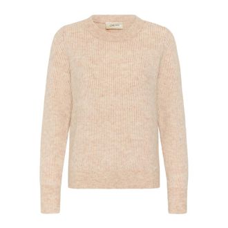 Cream Gebreide kleding - Dames - Ronde hals truien - Beige - XL - Truien & Vesten