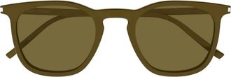 Saint Laurent 623 zonnebril met vierkant montuur - Bruin