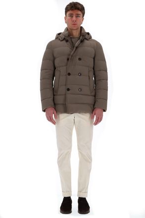 Moorer Double-Breasted Bi-Stretch Nylon Down Jacket Mod. Florio-Kn