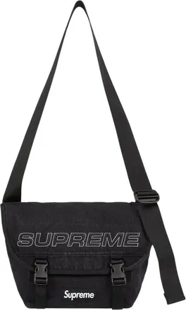 SUPREME Denim Messenger Bag Black FW25B14-BLACK