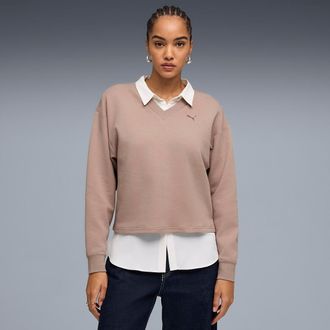 Puma Sweatshirt met V-hals ESSENTIAL ELEVATED