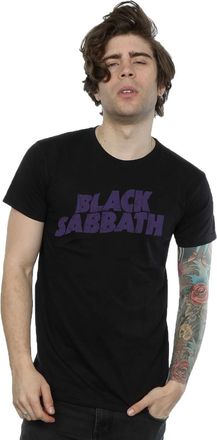 Black Sabbath Mens Distressed Logo T-Shirt Large Black