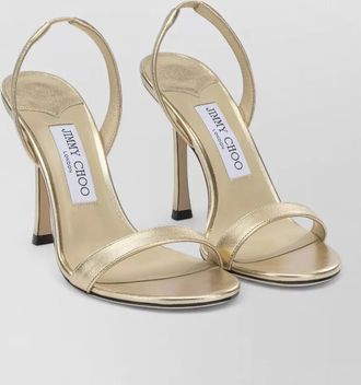 Jimmy Choo London jenn 100mm metallic open toe pumps