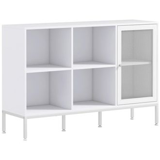 HOMCOM Aparador de cocina 120x37x81.5 cm blanco