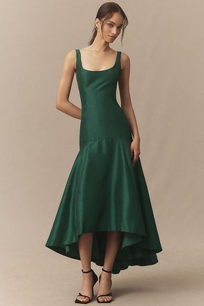 Hutch Alaia Sleeveless Scoop-Neck High-Low Midi Dress