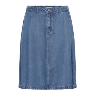 Cream Seoul Mid Denim Skirt - - Skirts - Donna - Blu - S