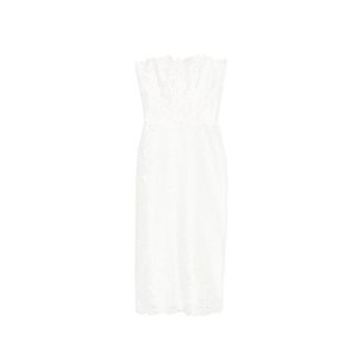 Costarellos Lace Strapless Midi Dress