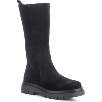 Bos. & Co. Marie Platform Boot in Black Suede/Murta Faux Fur at Nordstrom Rack, Size 6-6.5Us / 37Eu