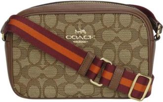 Coach Pre-owned Cross Body Bags, female, Brown, Size: ONE SIZE Pre-owned Canvas shoulder-bags