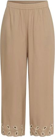 Soaked In Luxury Amara Pant con Occhielli - - Trousers - Donna - Beige - S