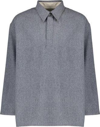 Ami Heren, Tops, Grijs, Maat: S Wol