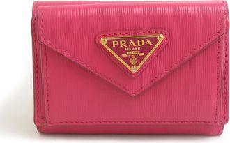 Prada Pink Leather Wallet (Tri-Fold) (Pre-Owned)