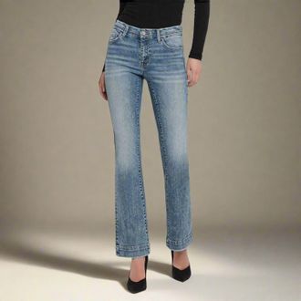 Flying Monkey Miranda Mid Rise Bootcut Jeans In Mount Bruce