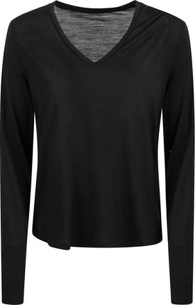 Majestic Filatures Mujer, Camisetas, Negro, Talla: M