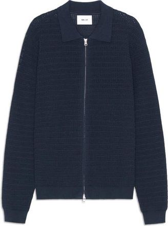 Nn.07 Gustav 60016 Zip Cardigan in Navy Blue at Nordstrom, Size Xx-Large