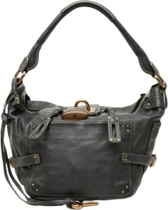 Chlo&eacute; Pre-owned Padlock Shoulder Bag - Dames - Vintage Schoudertas - Grijs - ONE Size - Vintage