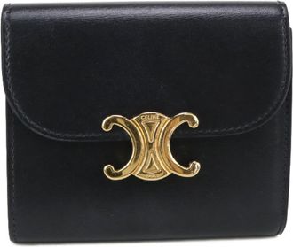 Celine Black Leather Coin Purse/Coin Case (Pre-Owned)