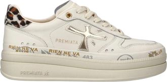 Premiata Micol 7441 - Dames - Sneakers - Wit - 36 EU - Leer - Schoenen