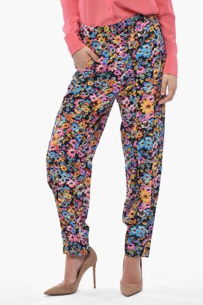 Stella McCartney Pantaloni in Seta CHRISTELLE con Motivo Floreale Stella McCartney