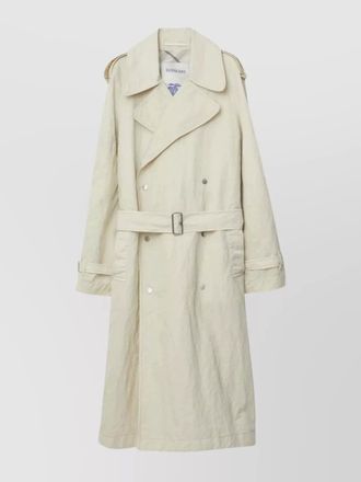 Burberry nylon double-breasted belted trench coat
