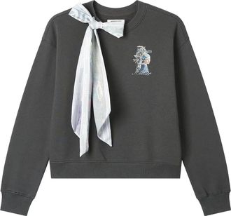 Musium Div. Felpa con dettaglio foulard - Nero