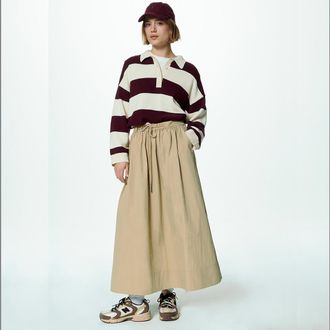 La Redoute Collections Lange uitlopende rok met elastische tailleband