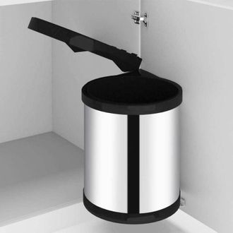 vidaXL Papelera De Cocina Empotrada Acero Inoxidable 12 L Vidaxl