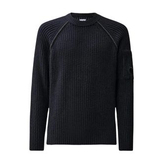 C.P. Company Maglieria Girocollo In Pile Lavorato - - Knitwear - Uomo - Nero - M