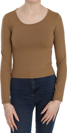 Gianfranco Ferre Long Round Neck Sleeve Fitted Shirt Tops Womens Blouse