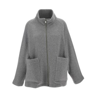 Barena Sweater Grecale Altier - Dames - Vesten met rits - Grijs - 2XS - Wol - Hoodies & sweatvesten