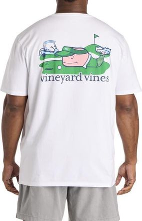 Vineyard Vines Big & Tall Golfer Whale Graphic Pocket T-Shirt in White Cap at Nordstrom, Size 3X Big