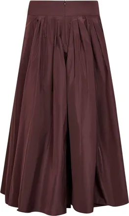 Max Mara Womens Skirt Smmromina Taffeta Burgundy Red Polyester