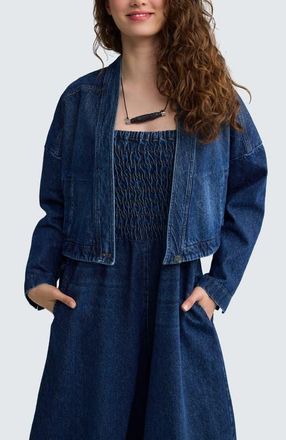 Luukaa D'Celli Tatum Structured Denim Jacket in Indigo Denim at Nordstrom, Size X-Large