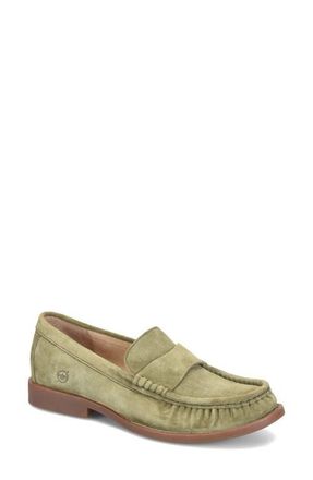 B&oslash;rn Maris Loafer in Green Suede at Nordstrom, Size 6