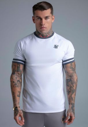 Siksilk Mens White,Grey Tournament T-Shirt XXL