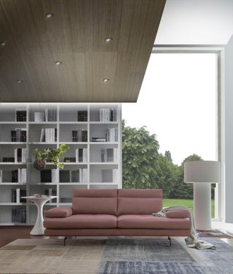 CALIA ITALIA 3-Sitzer »Toby Wing, Designsofa, hochwertige Verarbeitungsdetails, bequem« inkl. Sitztiefenverstellung und Armteilfunktion, Füsse in Schwarz matt