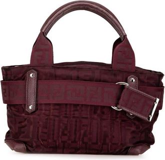 Fendi Pre-owned Fendi Zucca Nylon Zip Code Handbag Ladies LVJ8ZJE2KR20XR3D