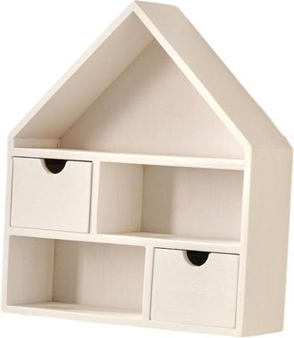 OEM Caja De Regalo De Madera Con Forma De Casa, Que Mide 29,5 X 9,5 X 34 Cm