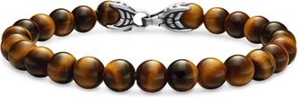 David Yurman Bracciale Spiritual Beads in argento sterling (8mm) - Marrone