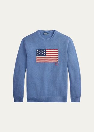 Polo Ralph Lauren Mens The Iconic Flag Sweater